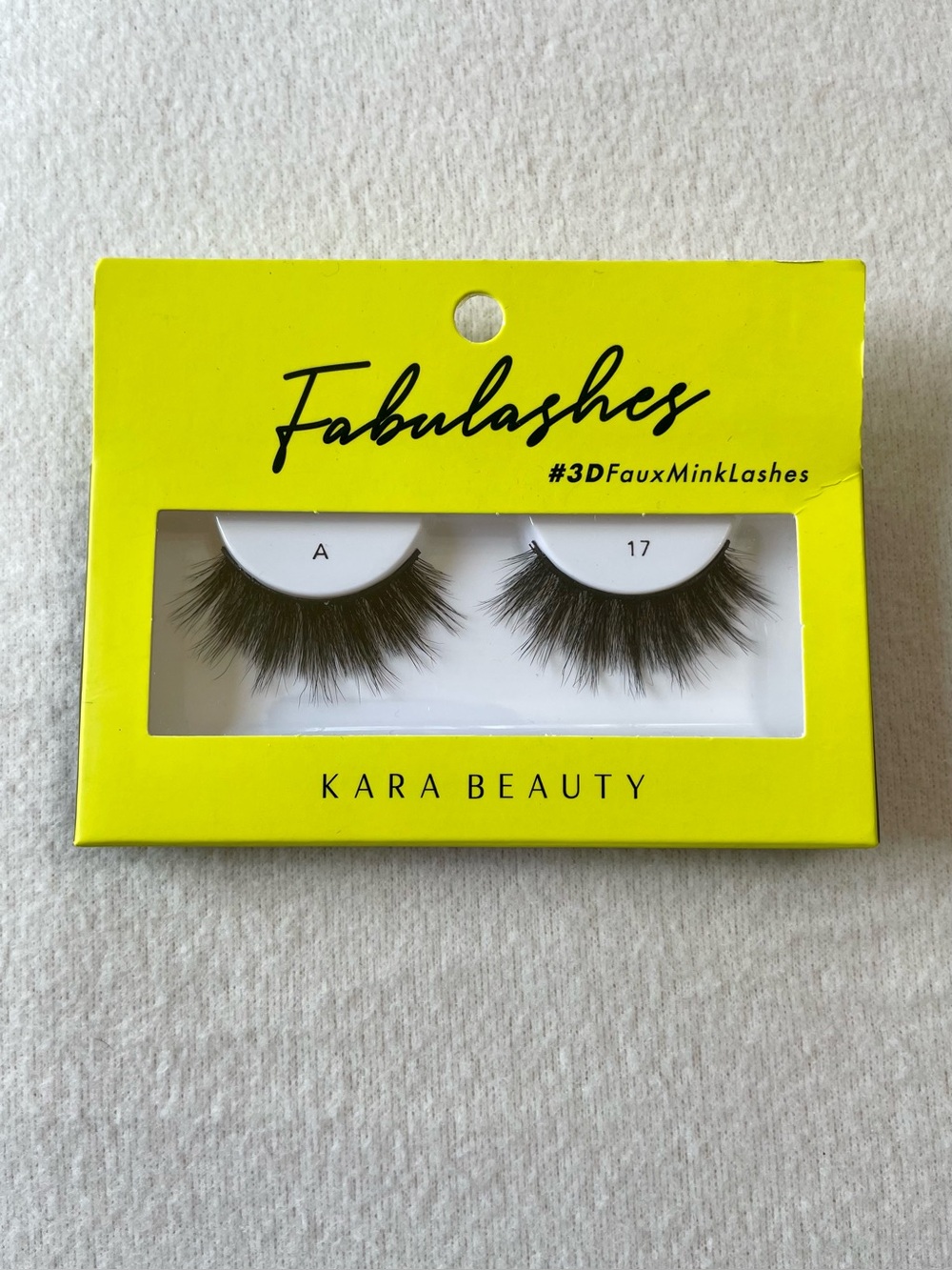 Kara Beauty Fabulashes 3D Faux Mink Black False Lashes A17 Full Glam New In Box